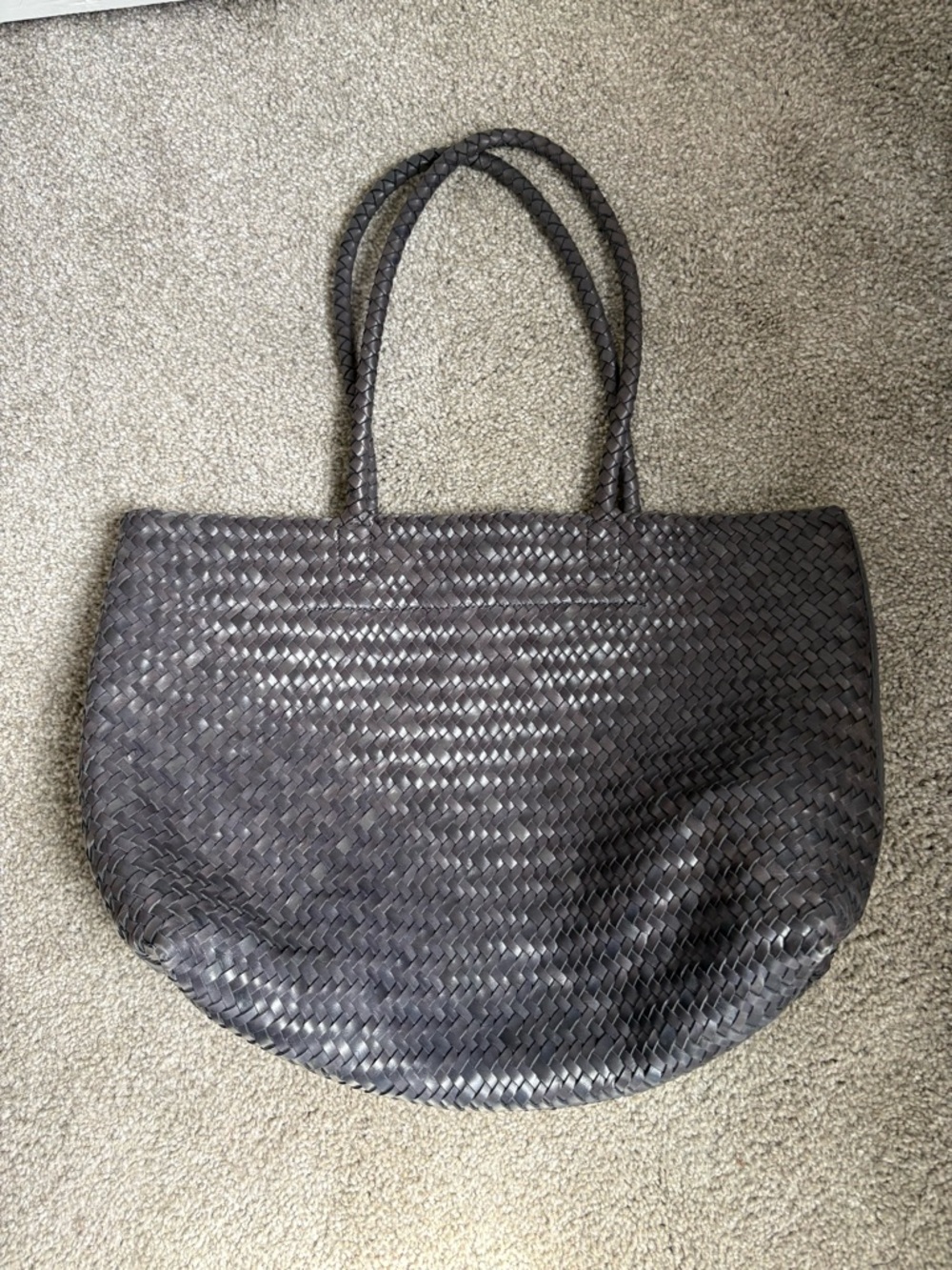 Madewell Woven Leather Tote Bag - Navy - Not sold anymore